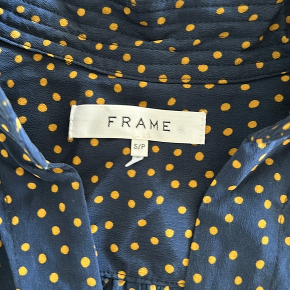 Frame Silk Blouse Cali Polka Dot NWT - Picture 6 of 10